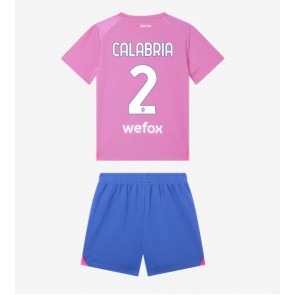 AC Milan Davide Calabria #2 Replica Third Stadium Kit for Kids 2023-24 Short Sleeve (+ pants)